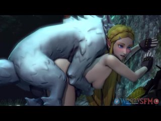 zelda gets knotted in the forest (voiced) - [uncensored   uncensored] (3d porn)